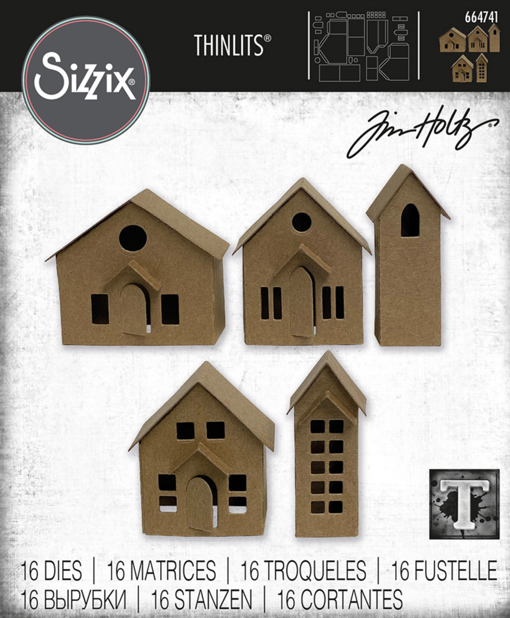 Sizzix - Tim Holtz - Thinlits Dies - Paper Village 1