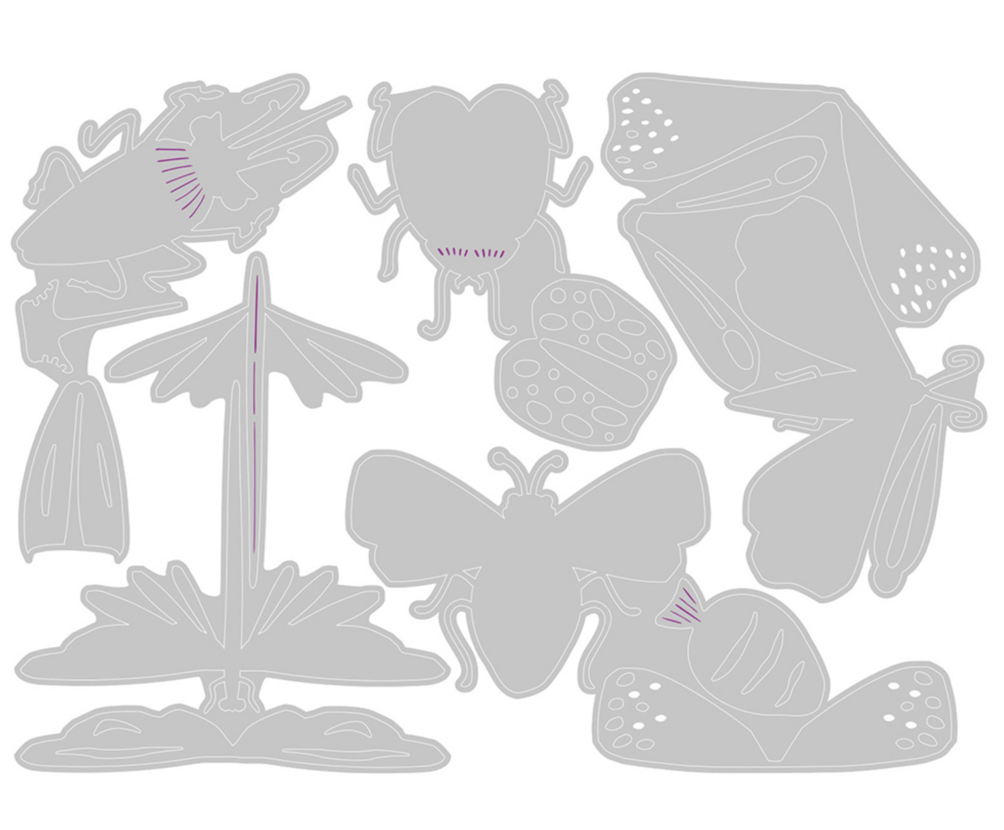 Sizzix - Tim Holtz - Thinlits Dies - Funky Insects