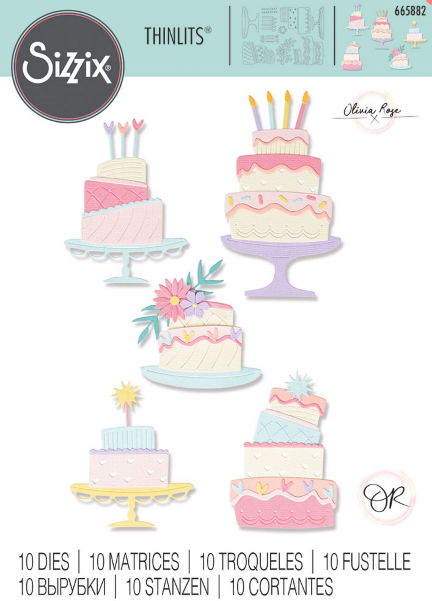 Sizzix - Thinlits Dies - Build-A-Cake - Olivia Rose