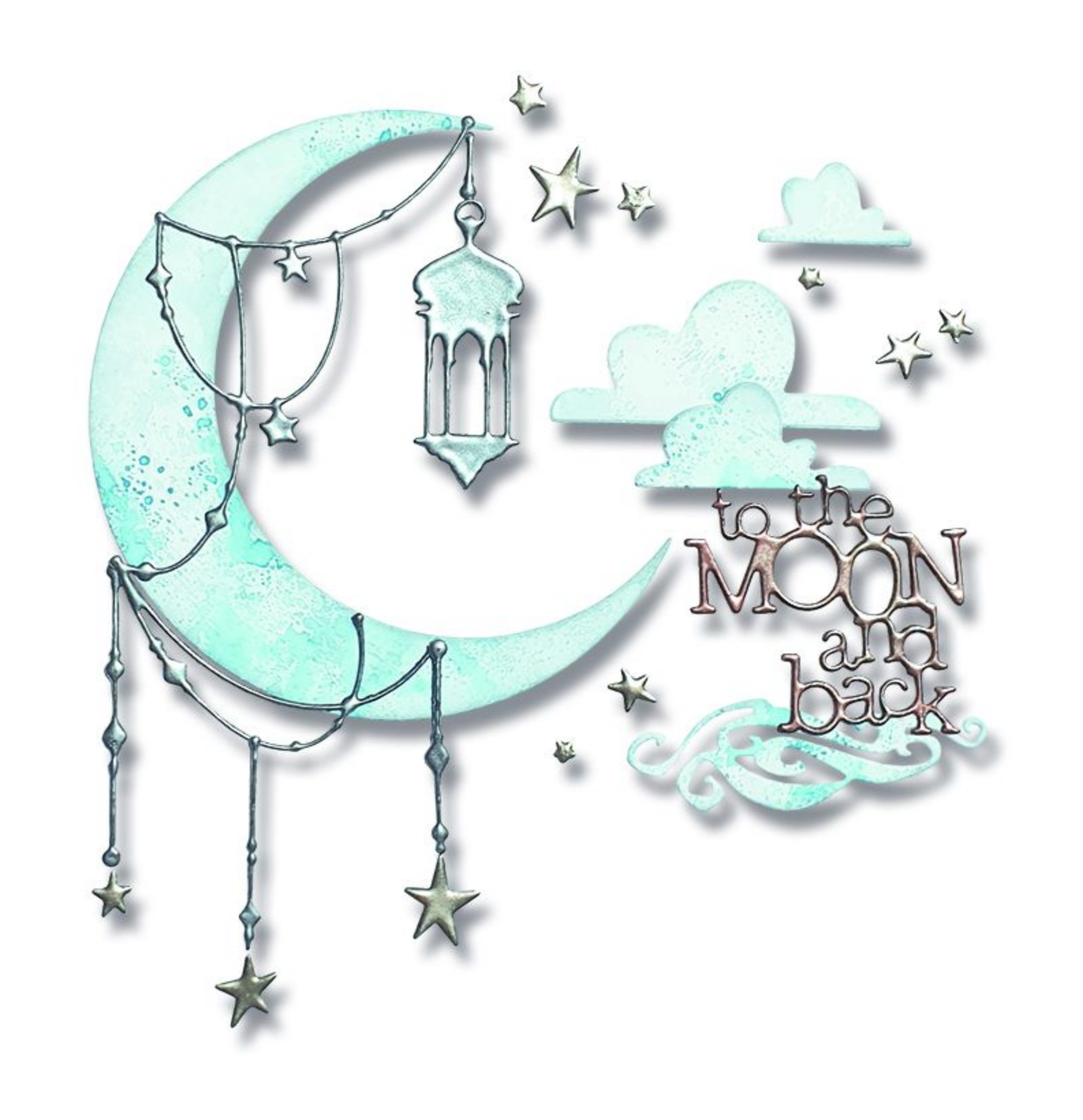Sizzix - Thinlits Dies - Moon And Back - Pete Hughes