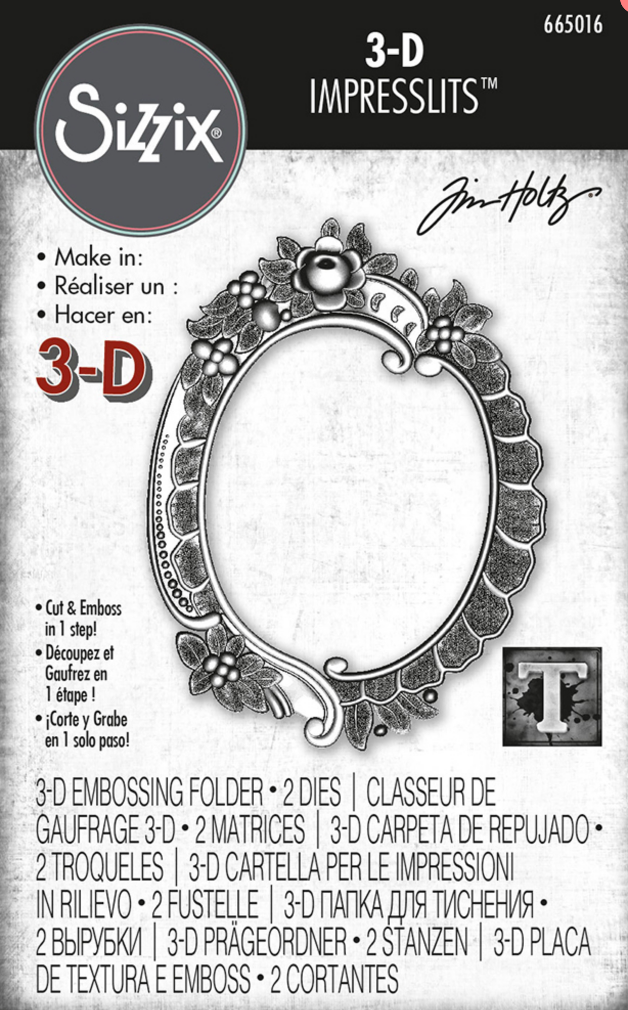 Sizzix -  Tim Holtz - 3D Impresslits  - Floral Frame