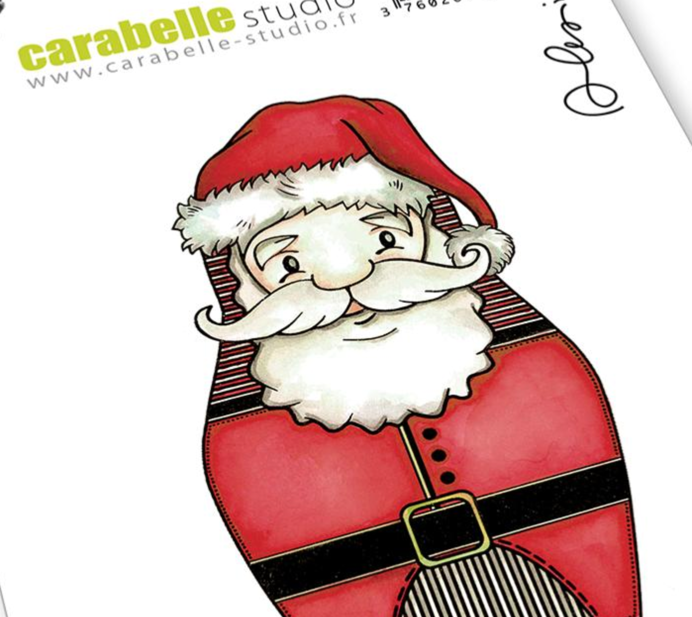 Carabelle Studio - Rubber Cling Stamp - Matriochka Pere Noel - A7