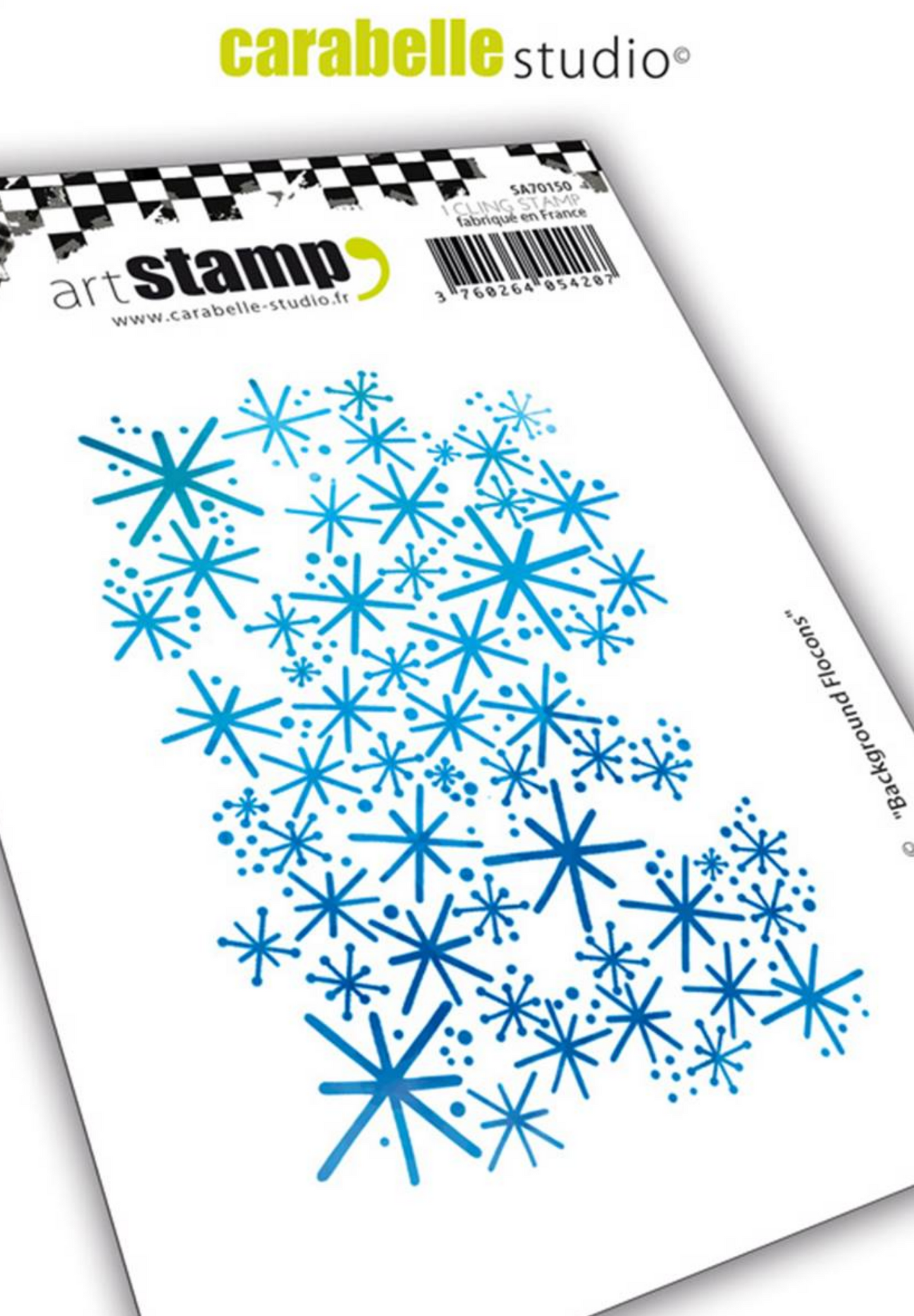 Carabelle Studio - Rubber Cling Stamp - Background Flocons - A7