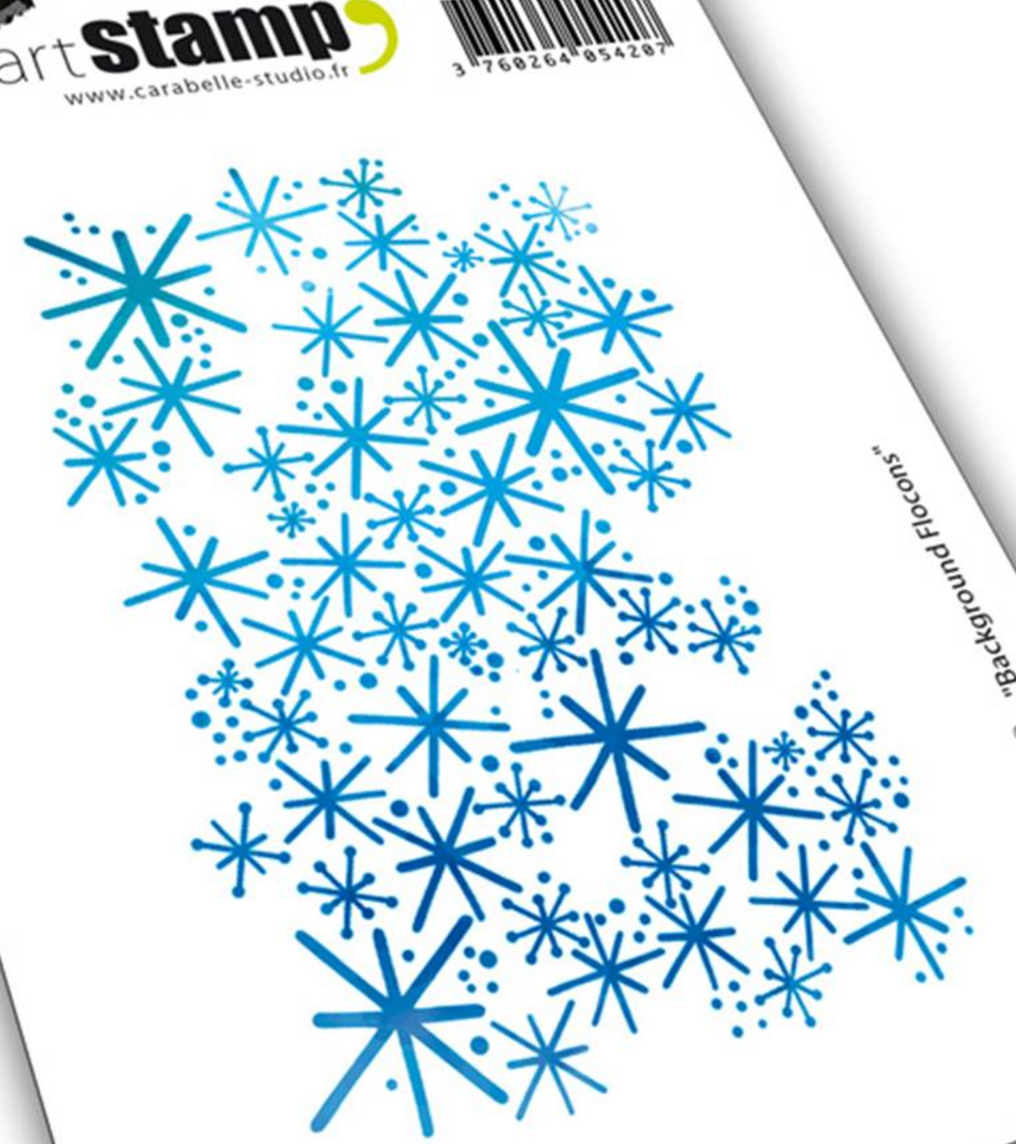 Carabelle Studio - Rubber Cling Stamp - Background Flocons - A7