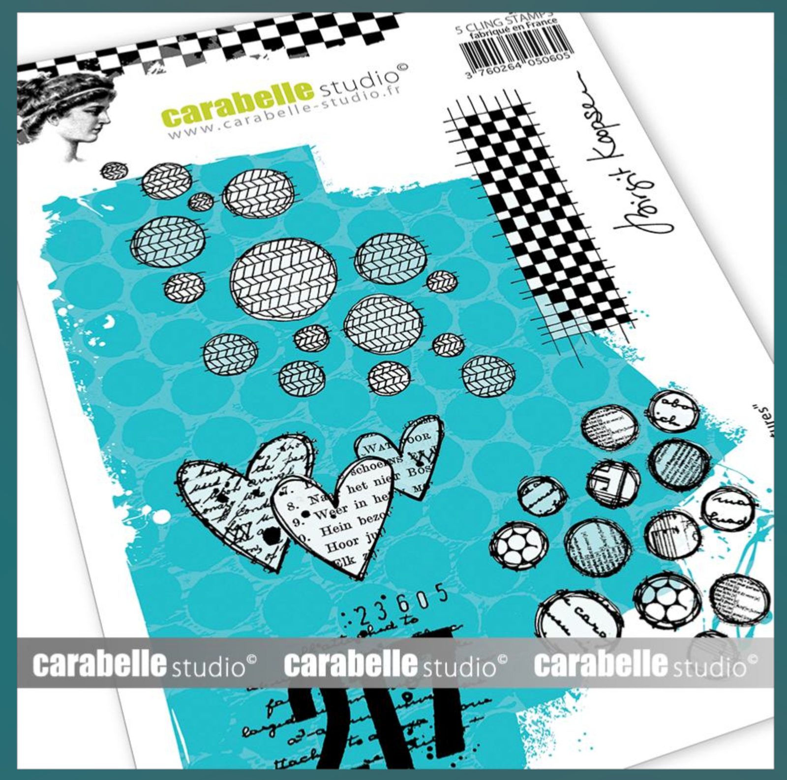 Carabelle Studio - Rubber Cling Stamp - Mini Textures - A6