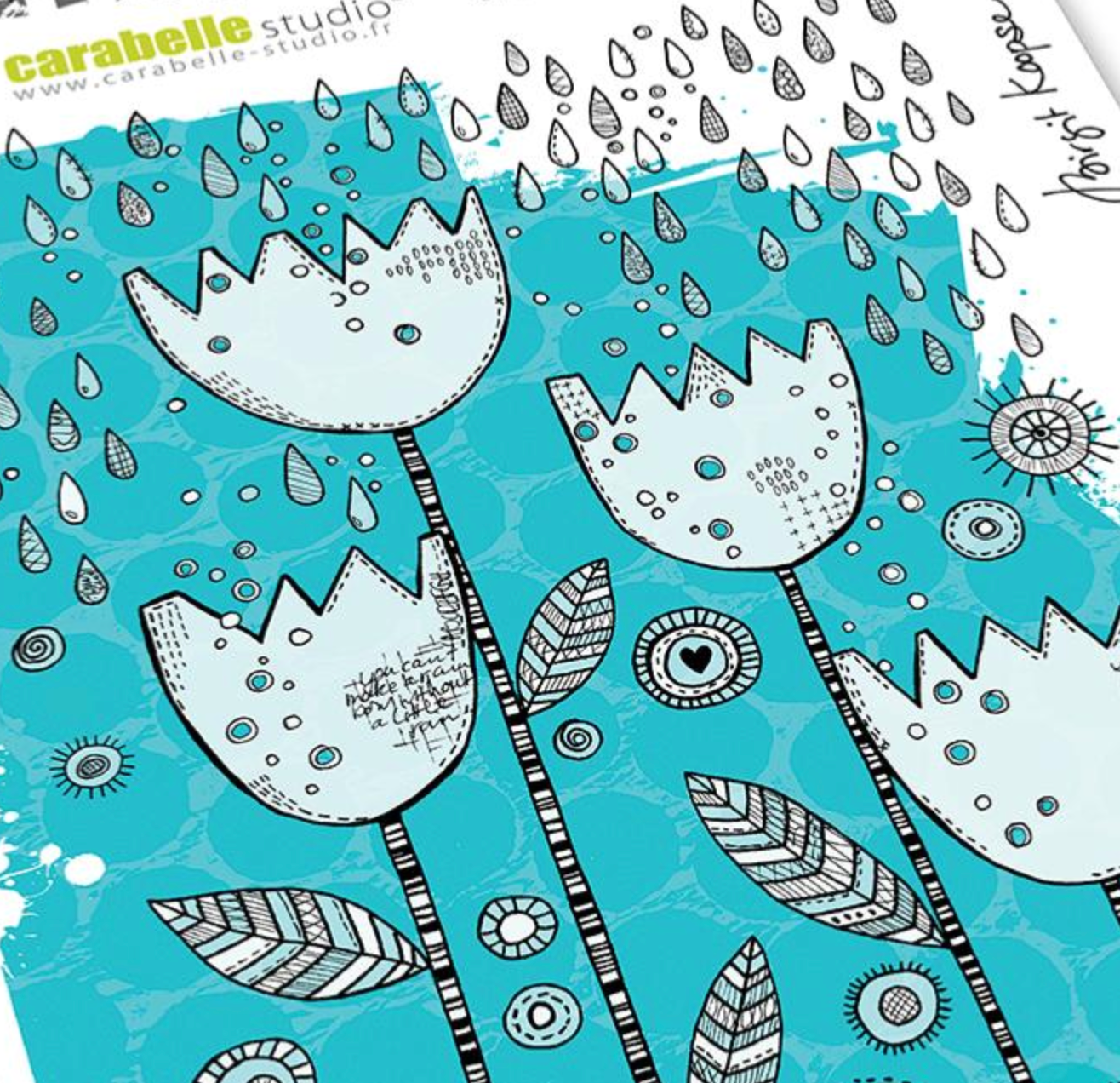 Carabelle Studio - Rubber Cling Stamp - Dutch Tulips - A5