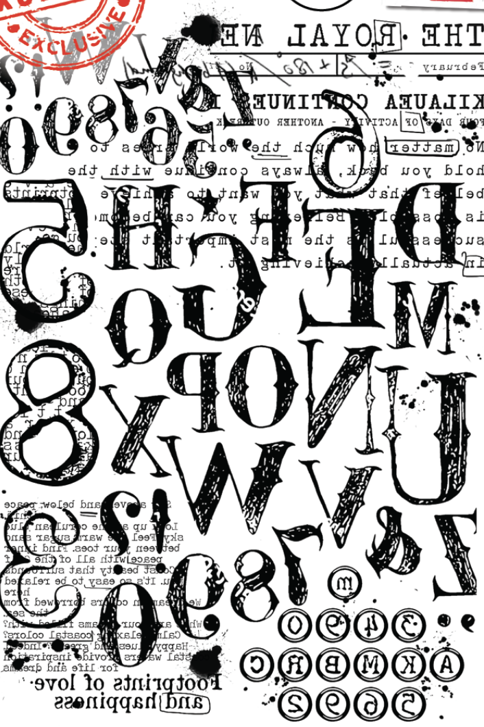 AALL and Create - Mirrored Alphas - A6 - Designer Bipasha Bk - Clear Stamp Set - #337