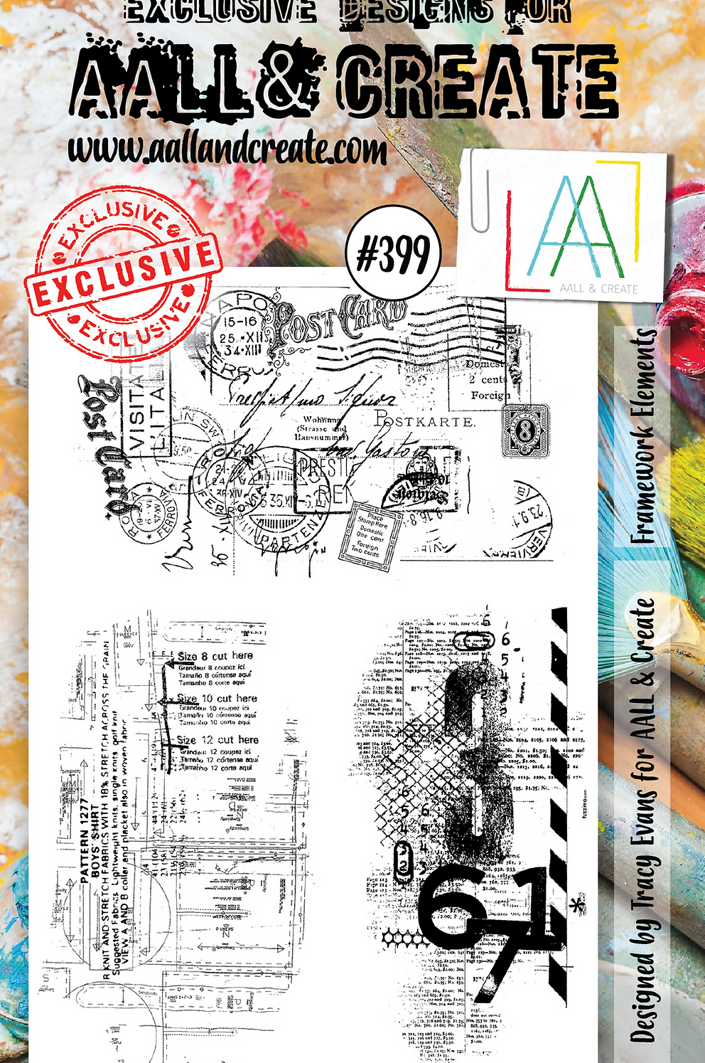 AALL and Create - Framework Elements - A6 - Designer Tracy Evans - Clear Stamp Set - #399