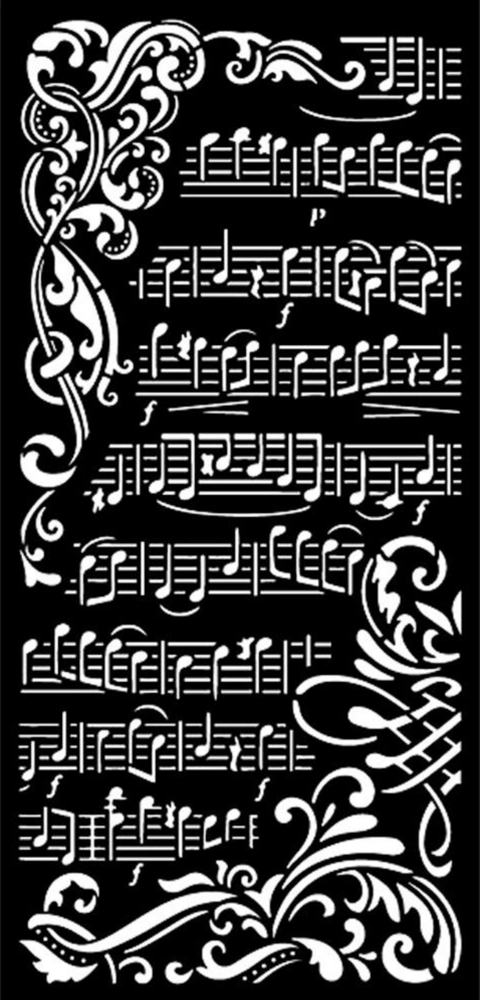 Create Happiness - Stencil - Music - Vicky Papaioannou - Stamperia