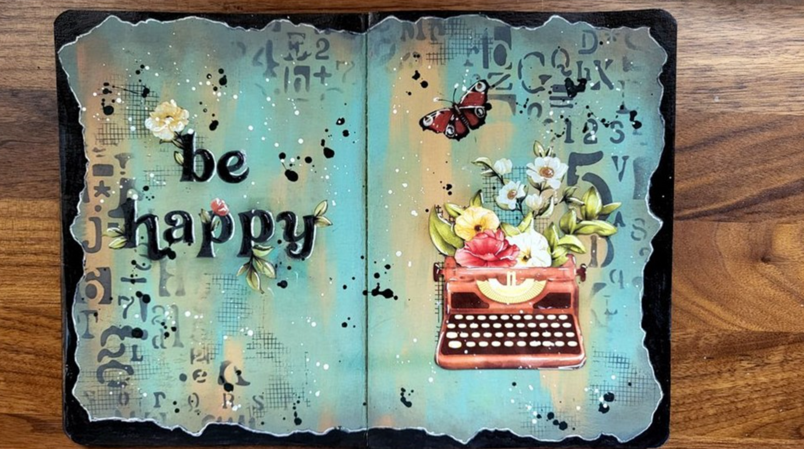 Create Happiness - Rub On - Butterfly and Leaves - Vicky Papaioannou - Stamperia