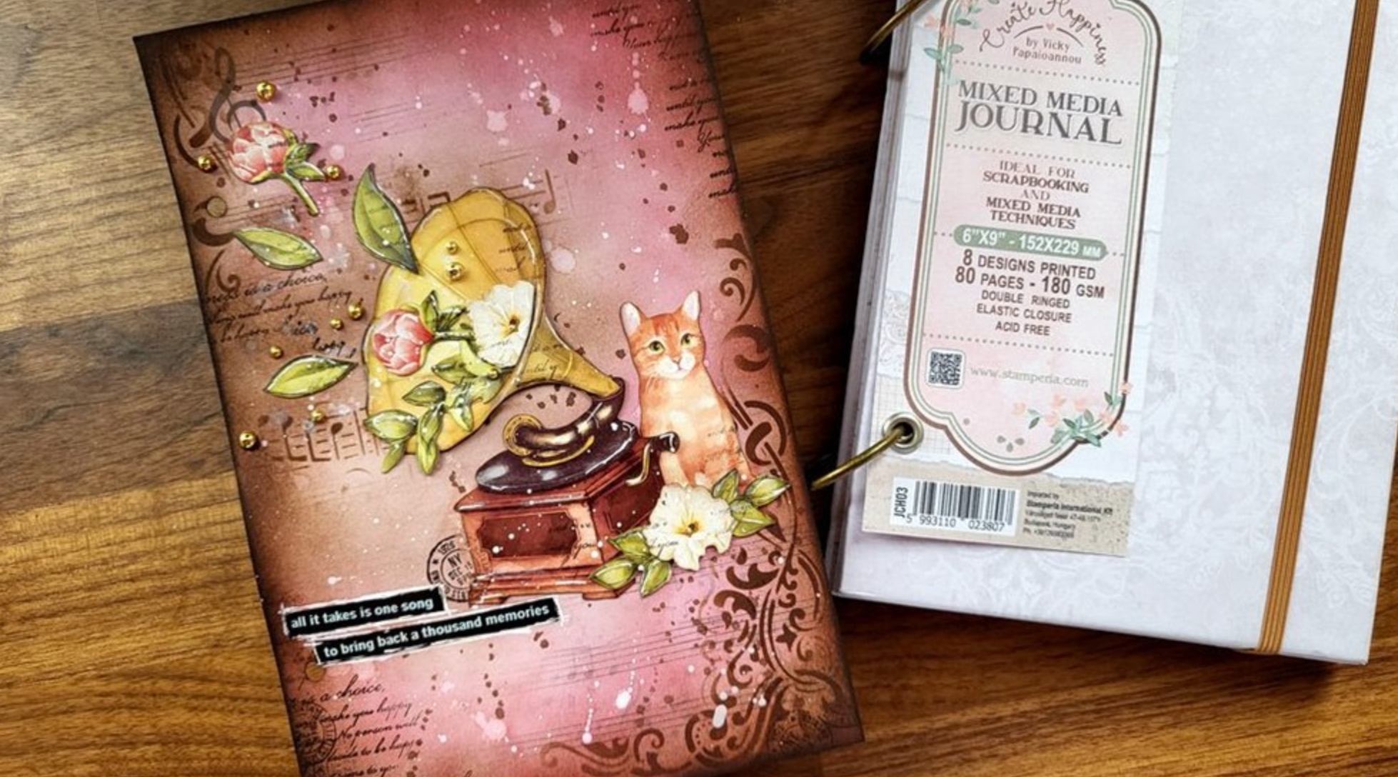 Create Happiness - Stencil - Music - Vicky Papaioannou - Stamperia