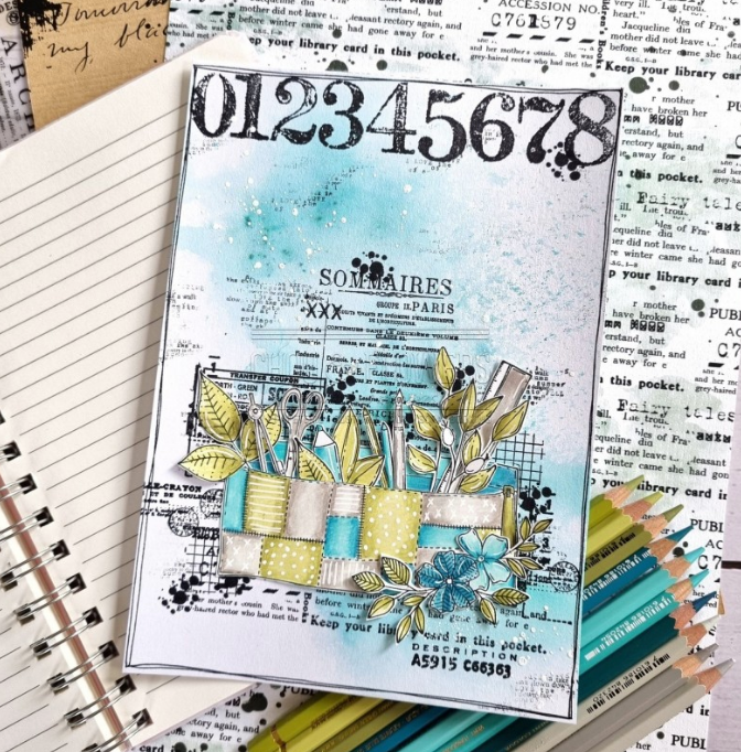 Clear Stamp Set 4x9 - FOND TEXTE SOMMAIRES - Chou and Flowers