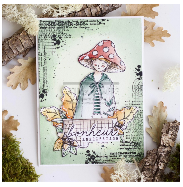 Clear Stamp 2x4 Inch - CLEAR TEXT GRUNGE - Chou and Flowers