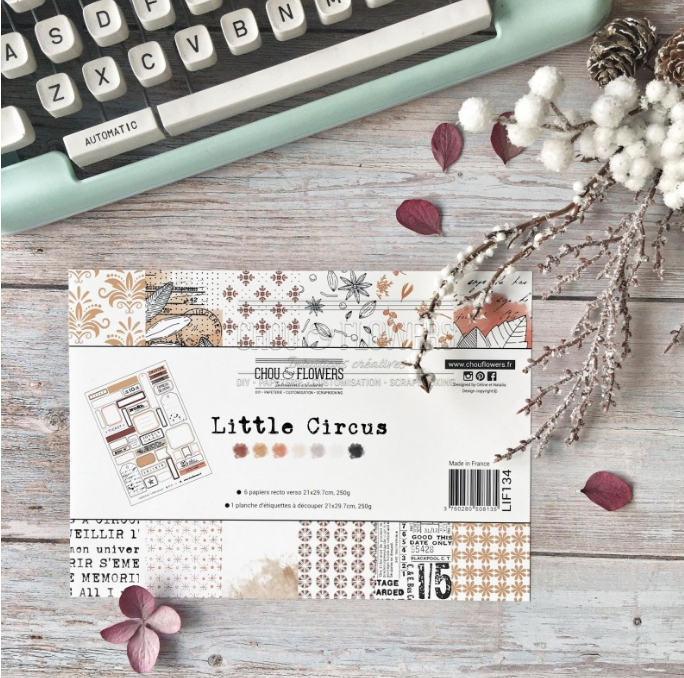 Paper Pack A4 - LITTLE CIRCUS - Chou and Flowers