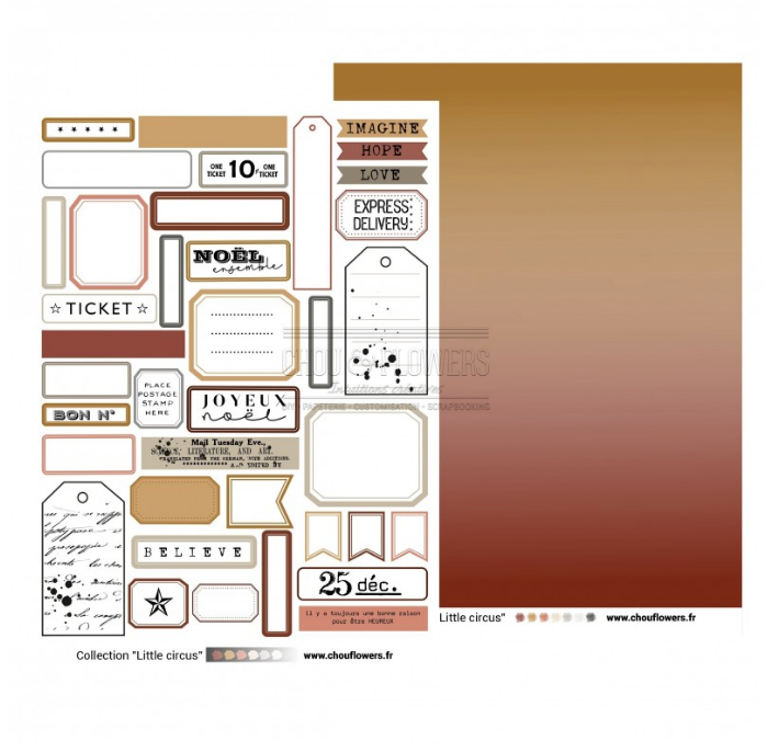 Paper Pack A4 - LITTLE CIRCUS - Chou and Flowers