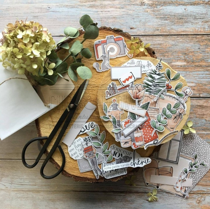 Paper A5 - ESPRIT COTTAGE - Chou and Flowers