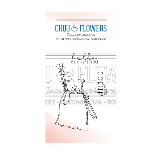 Clear Stamp 2x4 Inch - CHOUPINOU - Chou and Flowers