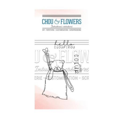 Clear Stamp 2x4 Inch - CHOUPINOU - Chou and Flowers