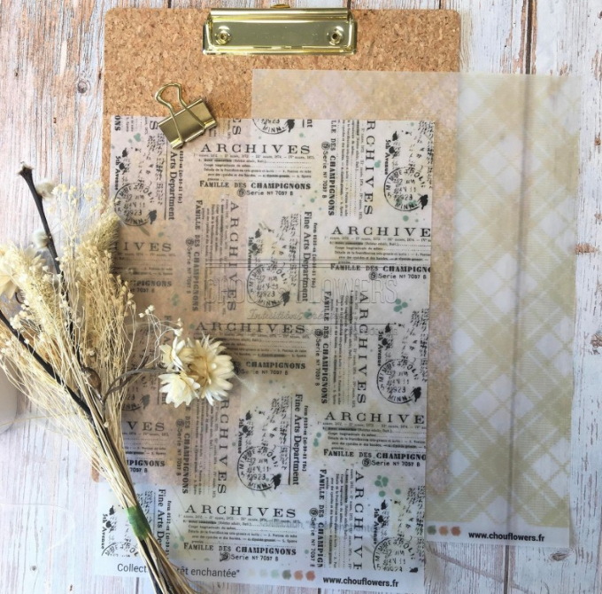 Paper A4 - COLLECTION FORET ENCHANTEE - Chou and Flowers