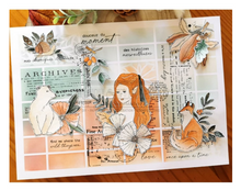 Archives / Texture - Rubber Stamp Set - 4x7 Inch - Chou and Flowers