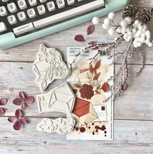 Rubber Stamp Set - 4x7 Inch - COURRIER FLEURI - Chou and Flowers