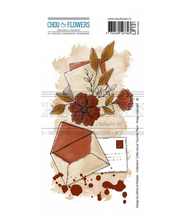 Rubber Stamp Set - 4x7 Inch - COURRIER FLEURI - Chou and Flowers