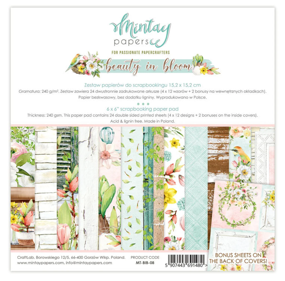 Mintay Papers - 6 x 6 Paper Set - Beauty In Bloom