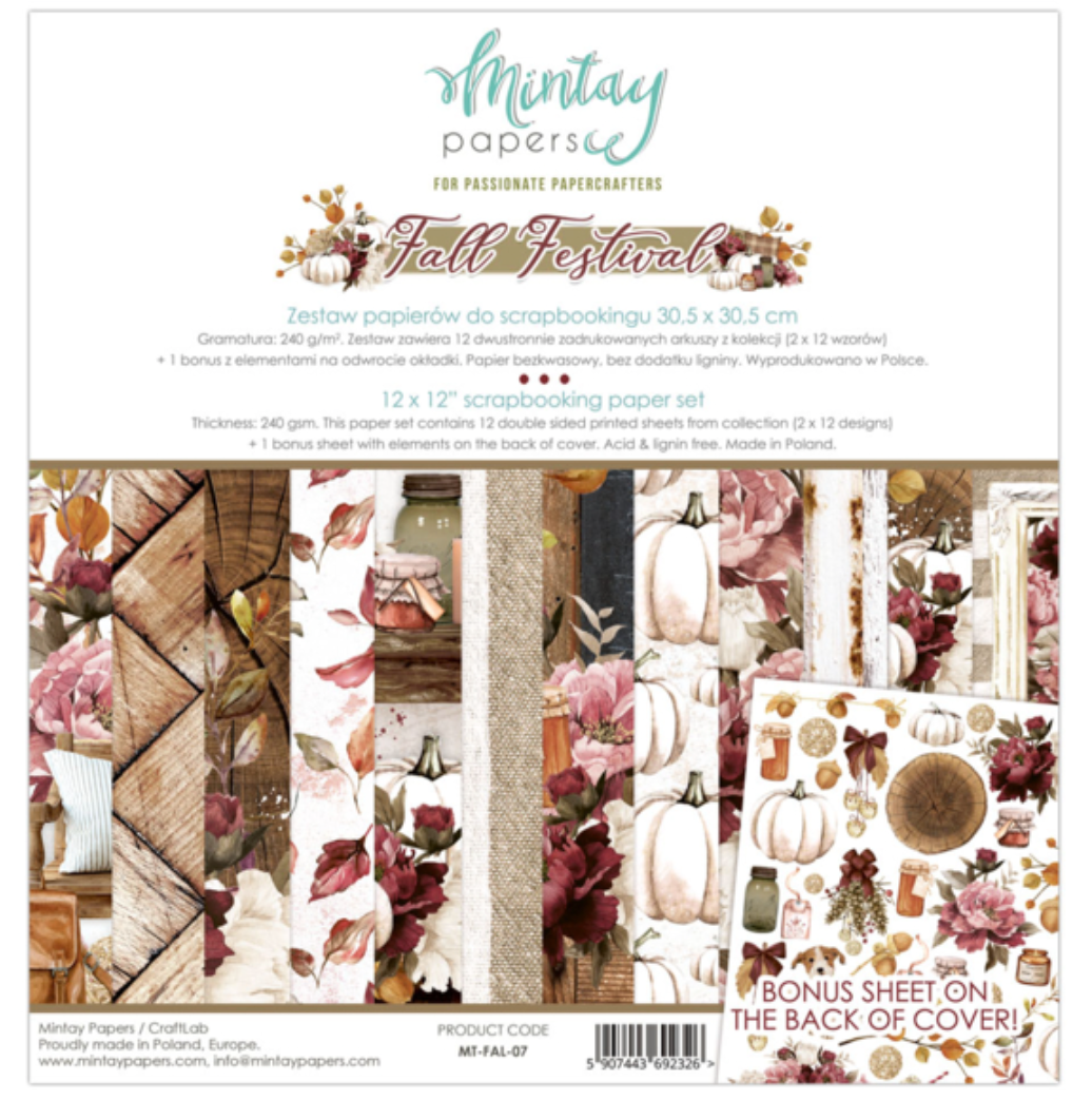 Mintay Papers - 12 x 12 Paper Set - Fall Festival
