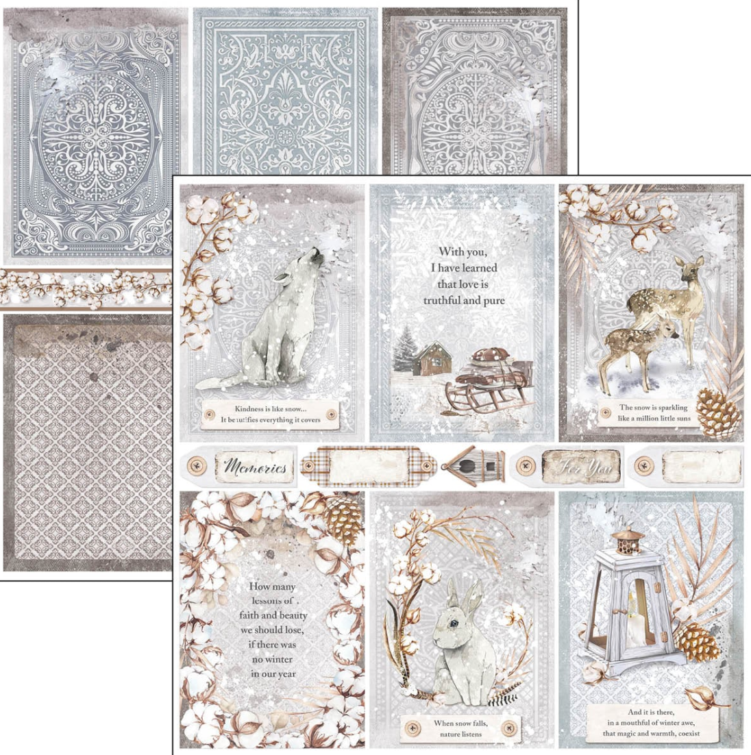 12x12 - Cozy Moments Paper Pad - 12/Pkg - Ciao Bella