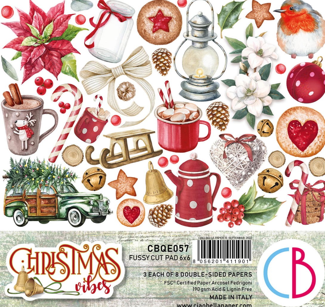 6x6 - Christmas Vibes Fussy Cut Pad - Ciao Bella