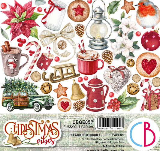 6x6 - Christmas Vibes Fussy Cut Pad - Ciao Bella