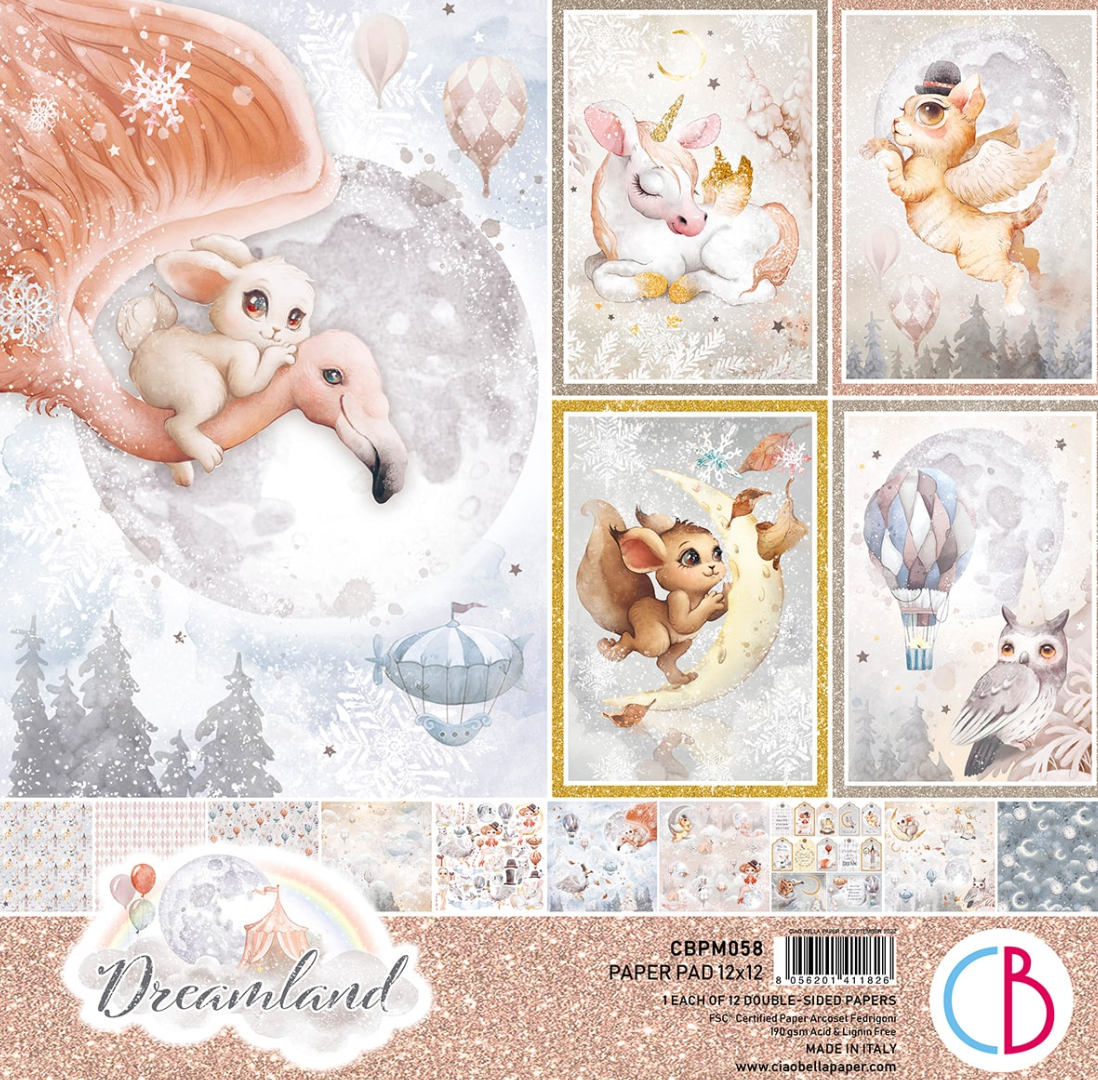 12x12 - Dreamland Pad Paper Pad - 12/Pkg - Ciao Bella