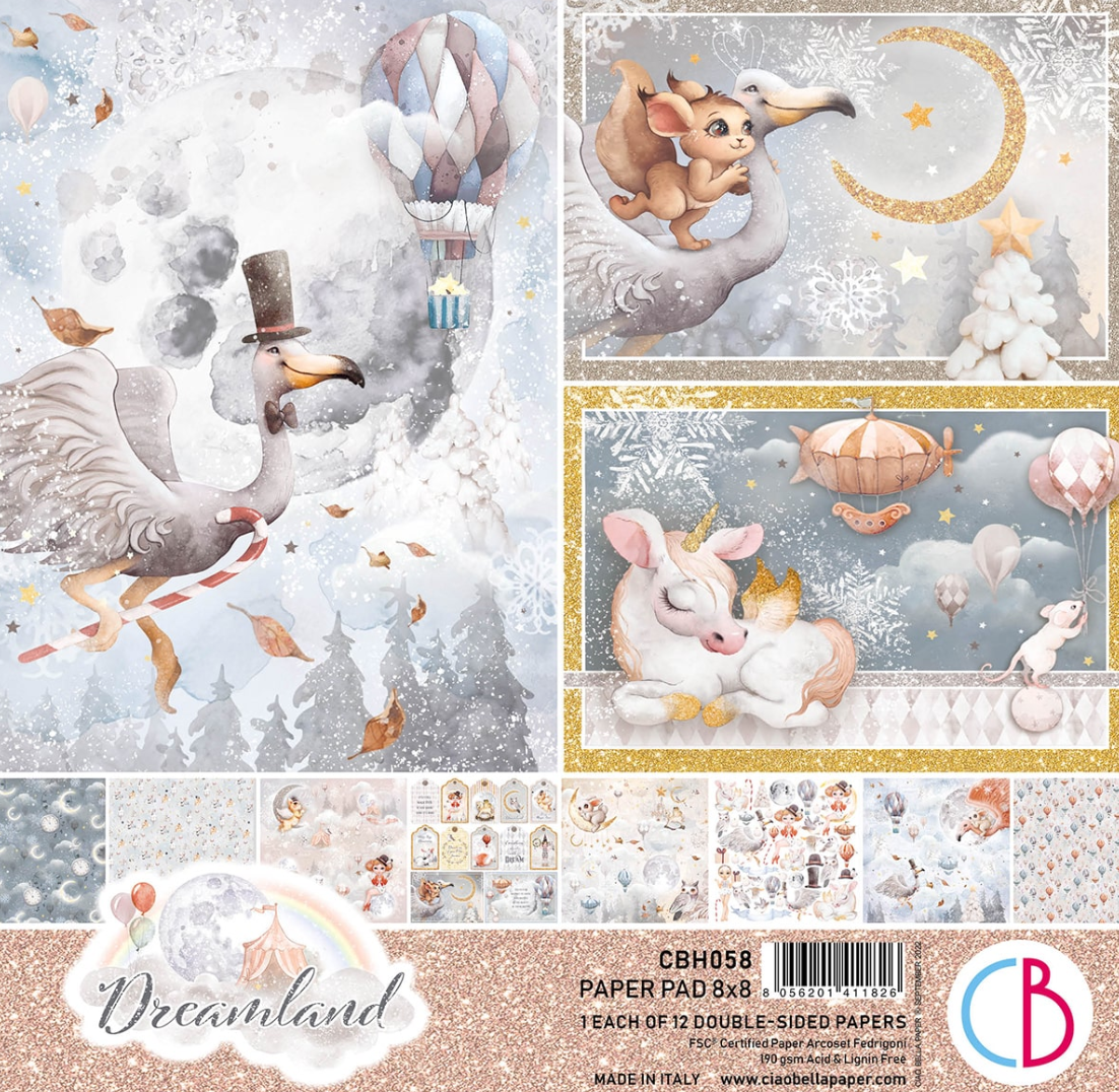8x8 - Dreamland Paper Pad - 12/Pkg - Ciao Bella