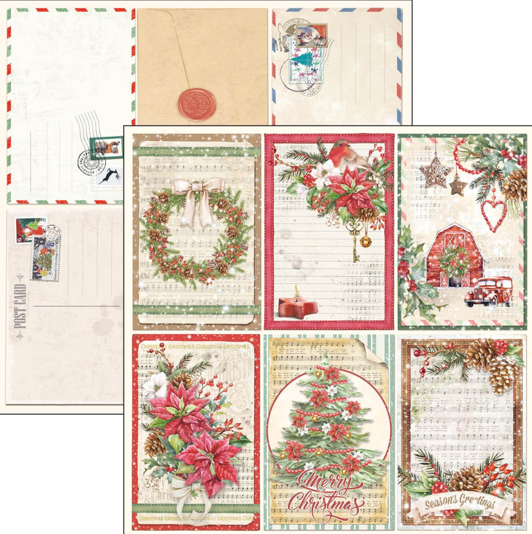 12x12  - Christmas Vibes Paper Pad - 12/Pkg - Ciao Bella