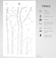 Birch Trees Texture Stencil -  5x8 - Ciao Bella