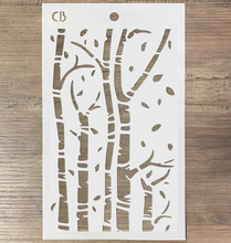 Birch Trees Texture Stencil -  5x8 - Ciao Bella