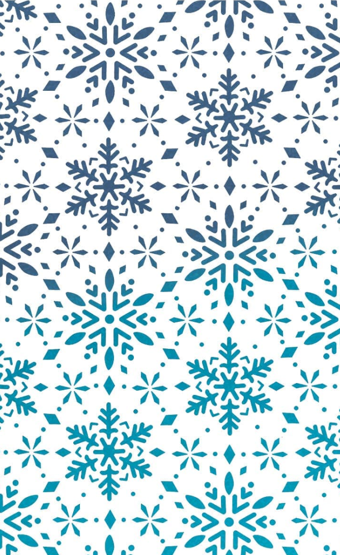 Snowflakes Texture Stencil - 5x8 - Ciao Bella