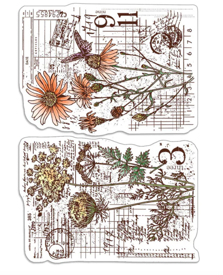 Botanical & Postmarks - Clear Stamp Set - 4X6 - Ciao Bella