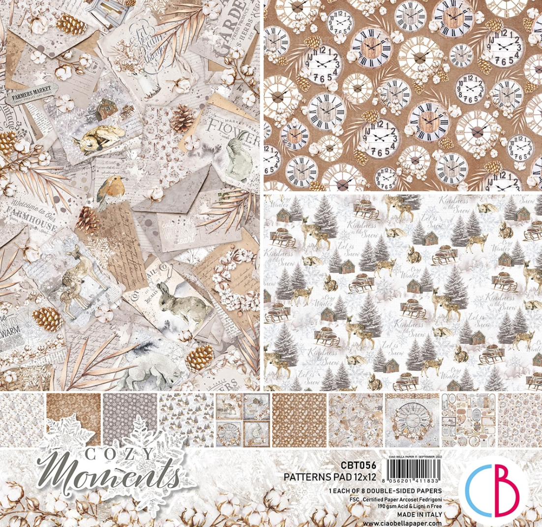12x12 - Cozy Moments Patterns Pad - 8/Pkg - Ciao Bella