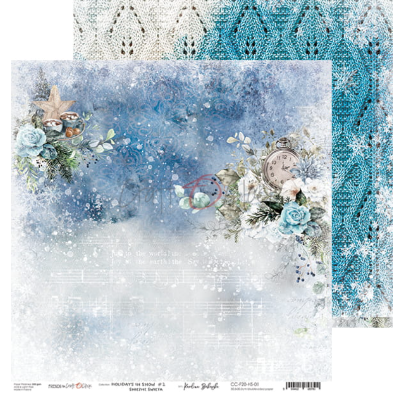 8x8 Paper Set - HOLIDAYS IN SNOW - Craft O Clock