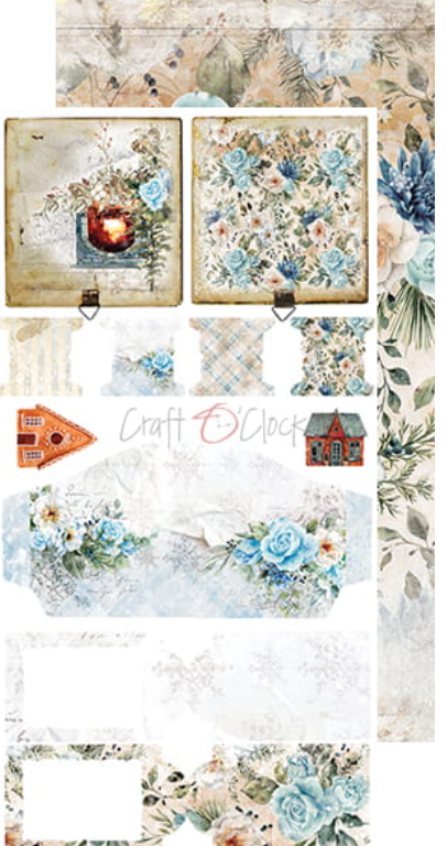 JUNK JOURNAL - Extras Set - HOLIDAYS IN SNOW - Craft O Clock