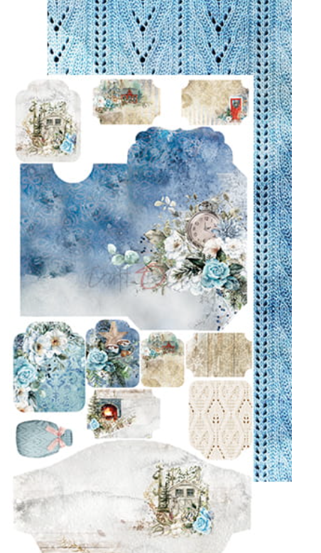 JUNK JOURNAL - Extras Set - HOLIDAYS IN SNOW - Craft O Clock