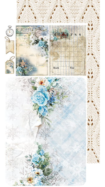 JUNK JOURNAL - Extras Set - HOLIDAYS IN SNOW - Craft O Clock