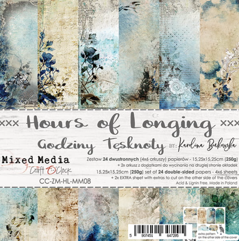 6x6 Paper Pad - Hours Of Longing - Craft O Clock