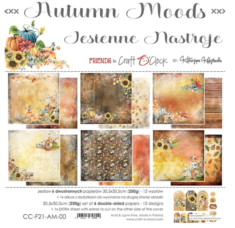 12x12 Paper Set - AUTUMN MOODS - Craft O Clock
