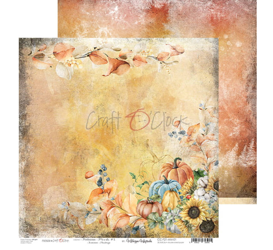 12x12 Paper Set - AUTUMN MOODS - Craft O Clock