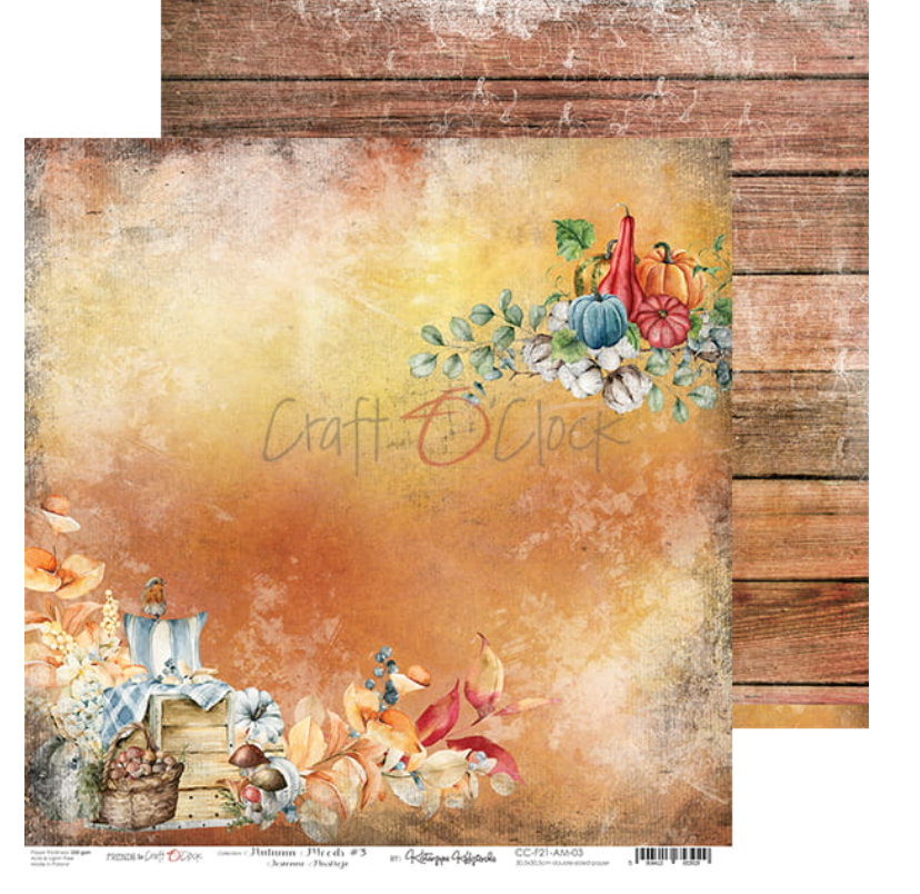 12x12 Paper Set - AUTUMN MOODS - Craft O Clock