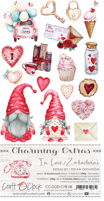 Extras Set - CHARMING EXTRAS - IN LOVE - Craft O Clock