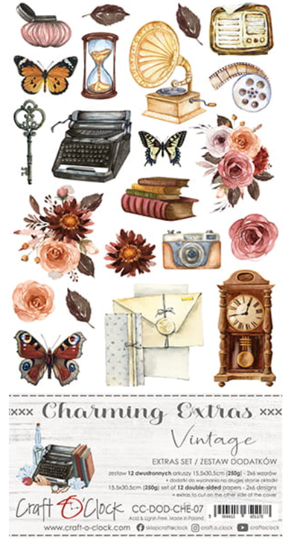 Extras Set - CHARMING EXTRAS - VINTAGE - Craft O Clock