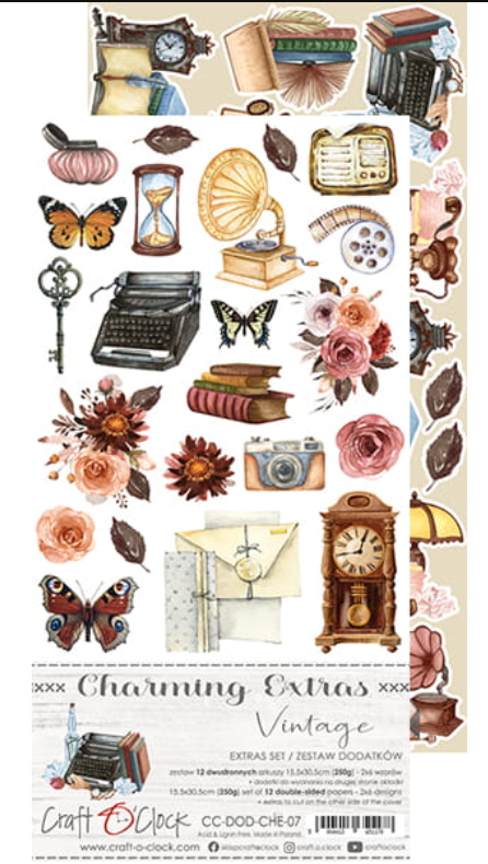 Extras Set - CHARMING EXTRAS - VINTAGE - Craft O Clock